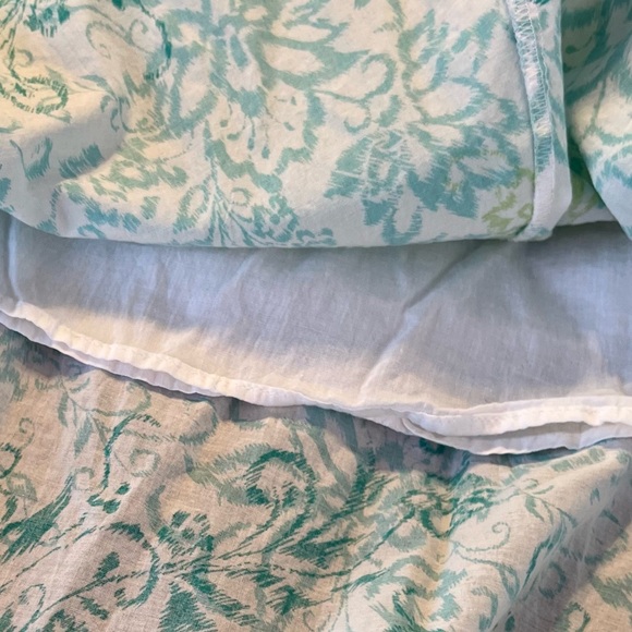 Chadwick’s of Boston Blue Green White Ikat Printed Floral Maxi Skirt. Size M. - Picture 8 of 12